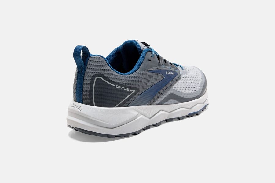 Divide 2 Trail Brooks Running Shoes NZ Mens - Grey/Blue - XIAQPU-138